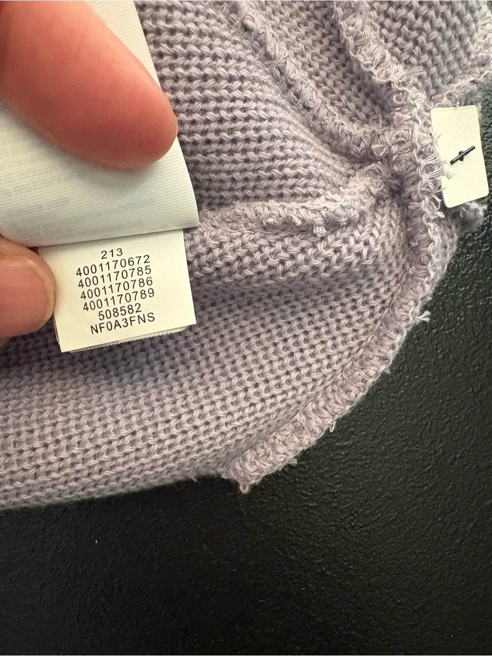 NWT-The North Face Light Gray Knit Beanie